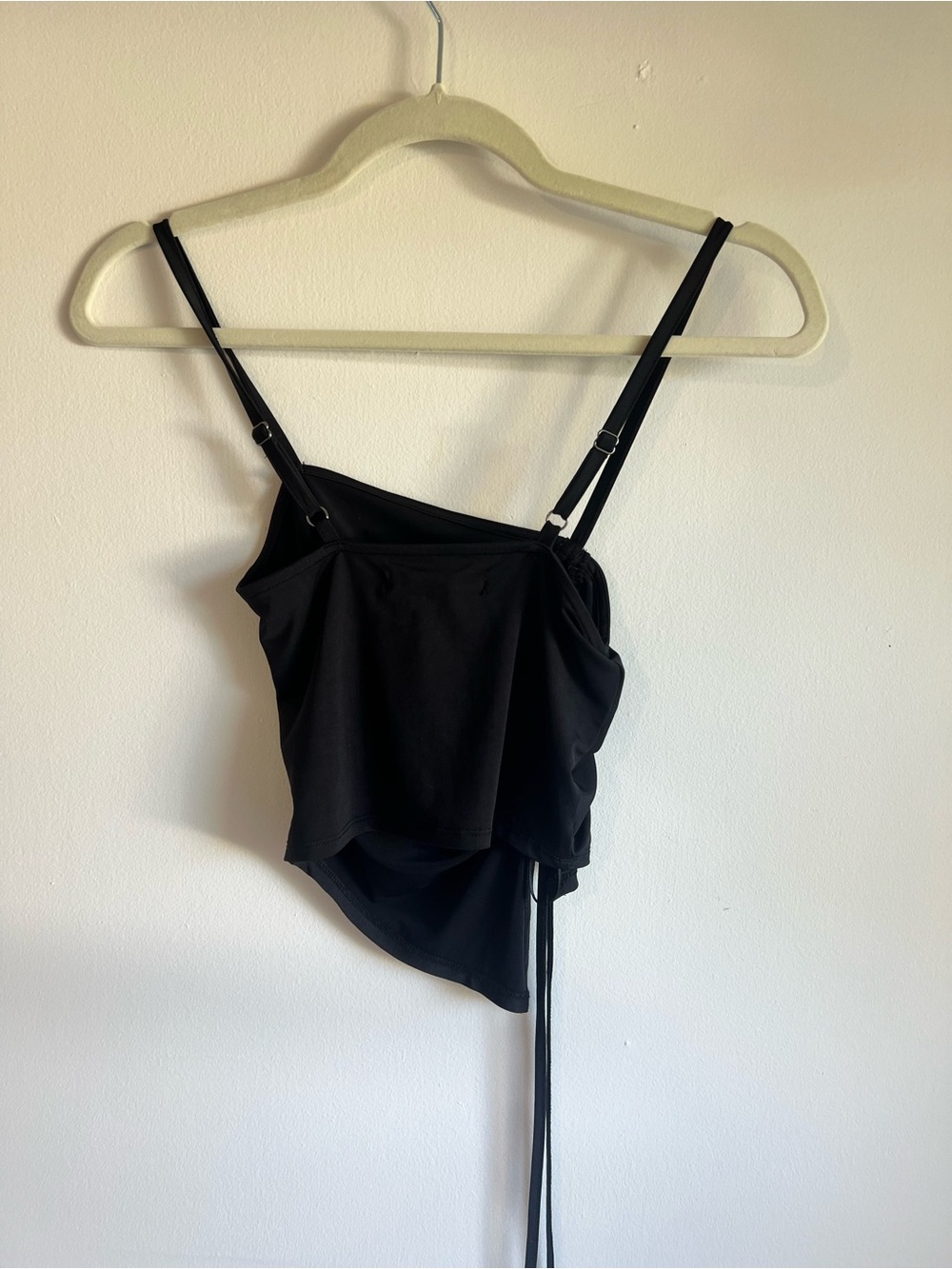 Black Ruched Drawstring Camisole Top - Picture 4 of 4